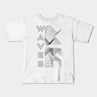 Waves Waveform Audio Analog Design Modular Gift Kids T-Shirt